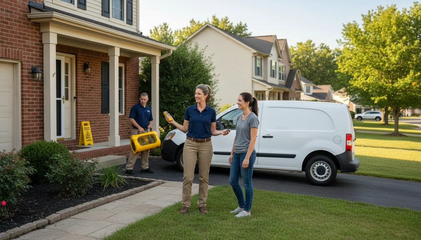 Residential water damage restoration in Coffeen, IL